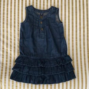 BABY GAP DENIM RUFFLED DRESS